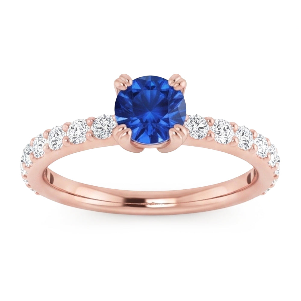 Natural Sapphire Ring 2.50ct - Rose Gold 14K
