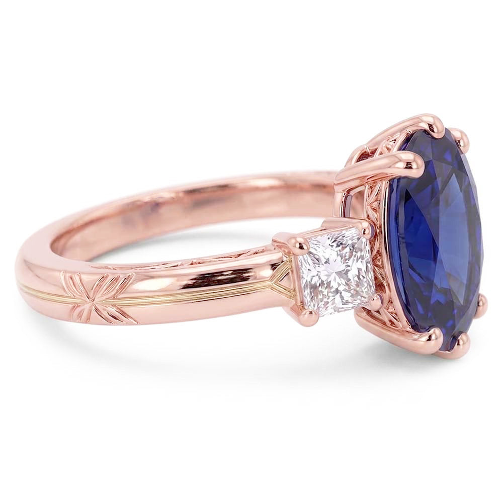 Natural Sapphire Ring 2.50ct - Rose Gold 14K