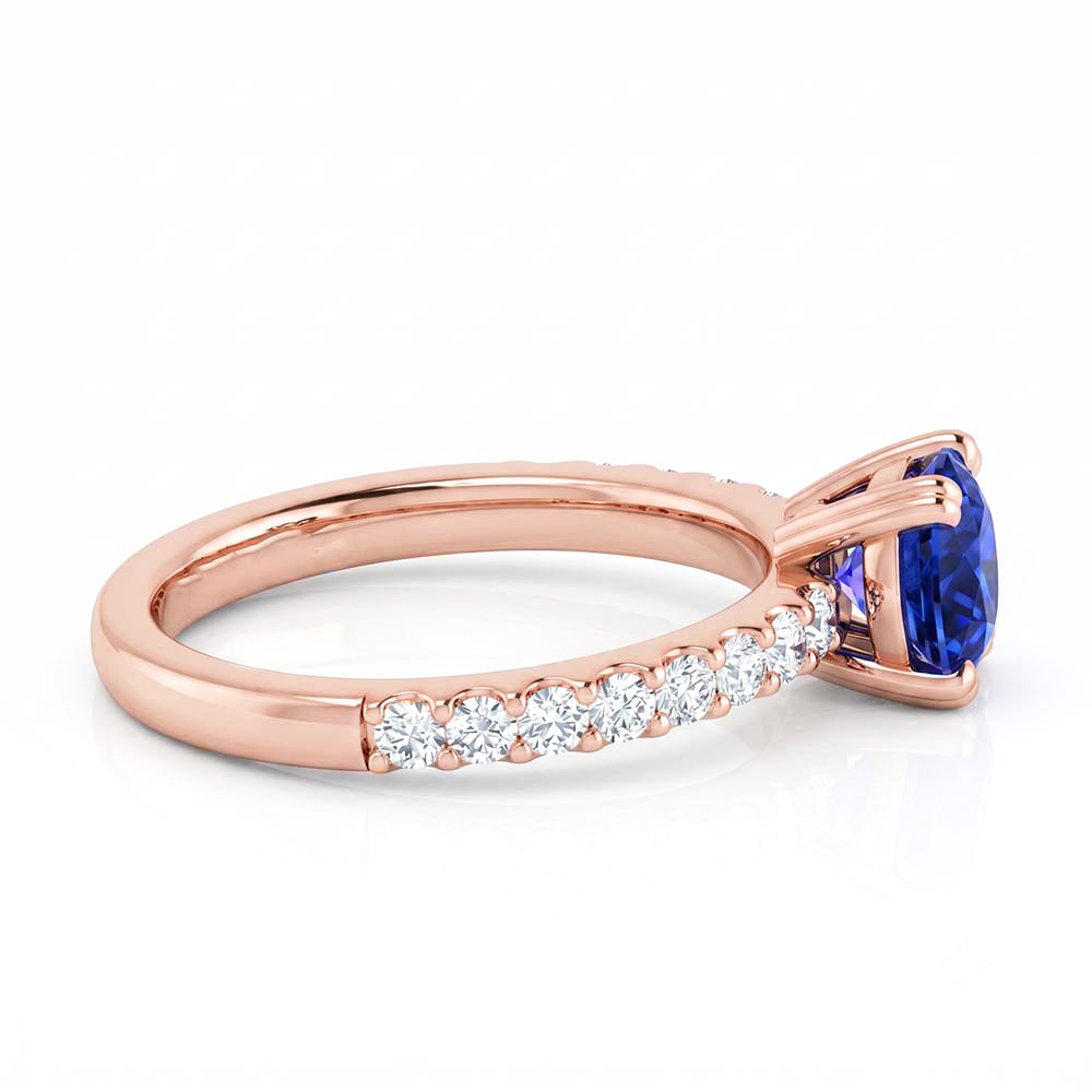 Natural Sapphire Ring 2.50ct - Rose Gold 14K