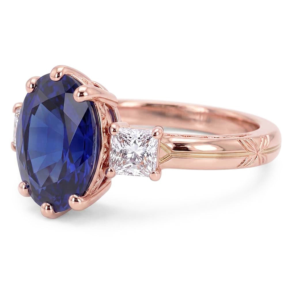 Natural Sapphire Ring 2.50ct - Rose Gold 14K