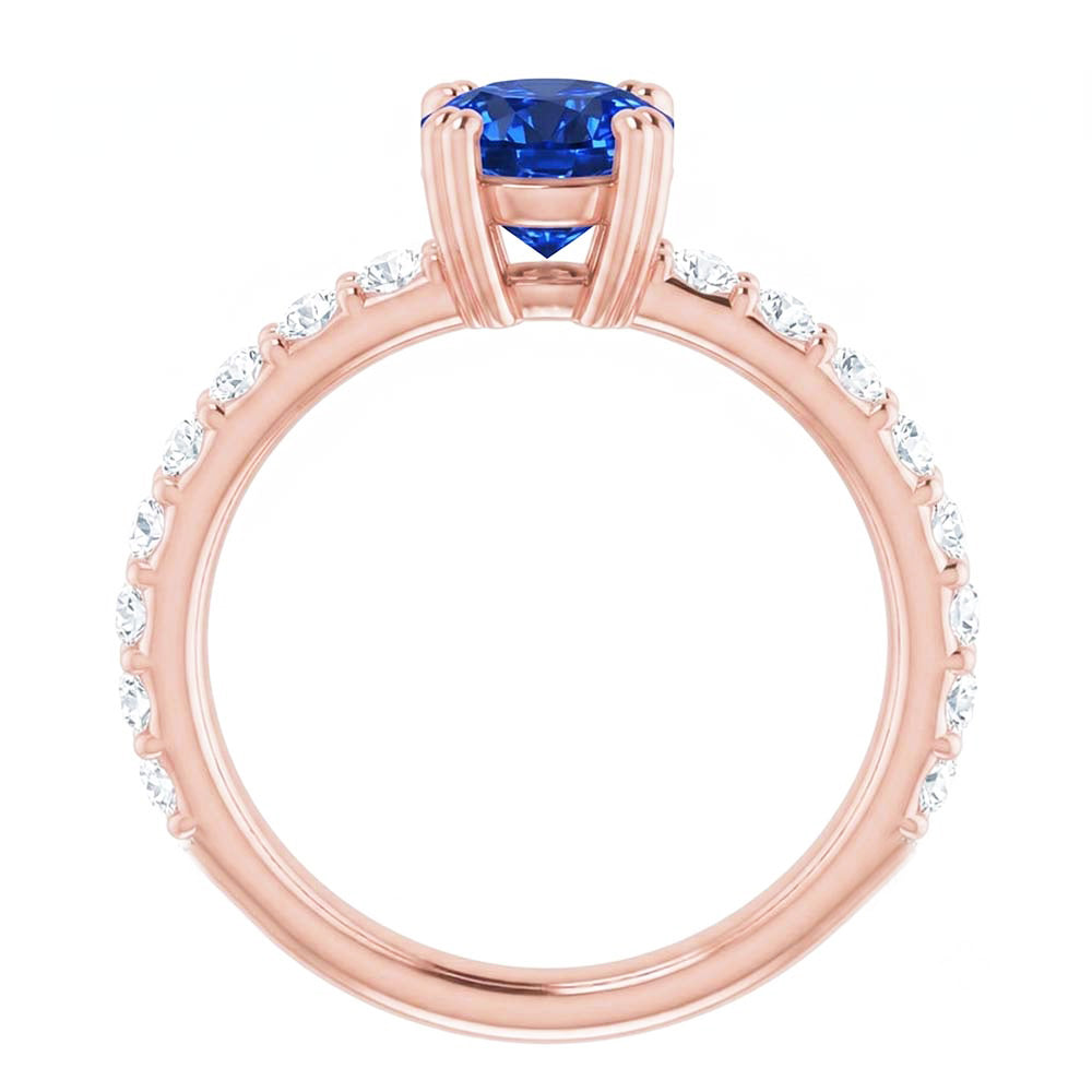 Natural Sapphire Ring 2.50ct - Rose Gold 14K