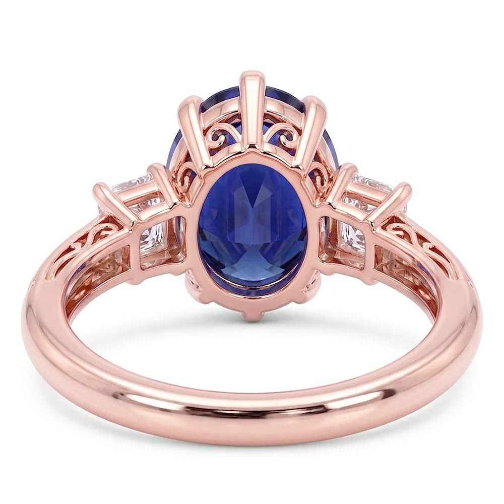 Natural Sapphire Ring 2.50ct - Rose Gold 14K