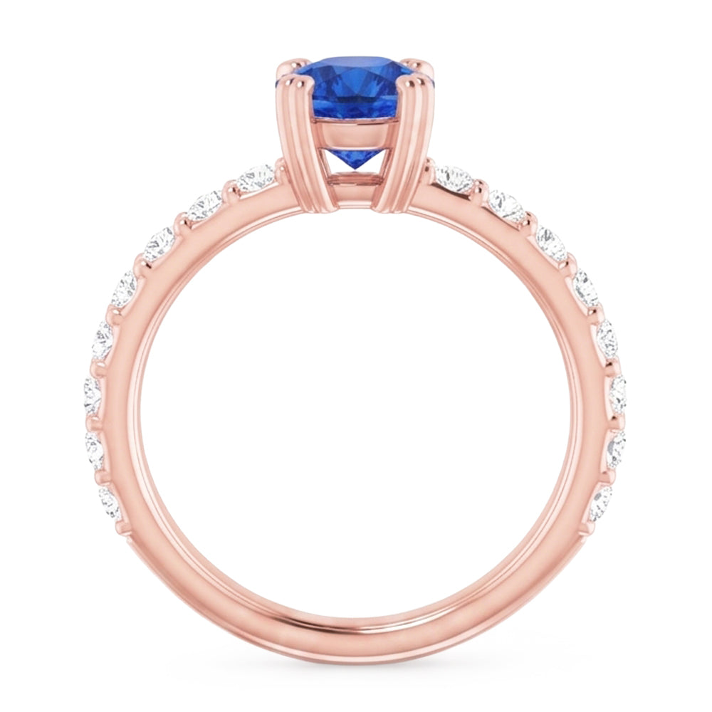 Natural Sapphire Ring 2.50ct - Rose Gold 14K