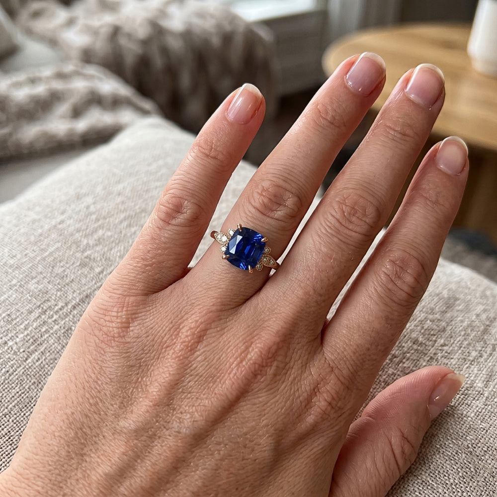 Natural Sapphire Ring 2.50ct - Rose Gold 14K