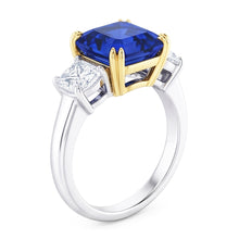Natural Sapphire Ring 2.50ct - Two Tone 14K Gold