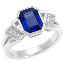 Natural Sapphire Ring 2.50ct - White Gold 14K
