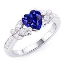 Natural Sapphire Ring 2.50ct - White Gold 14K