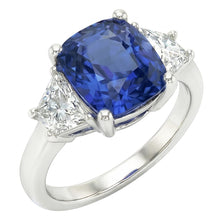 Natural Sapphire Ring 2.50ct - White Gold 14K
