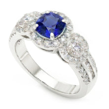 Natural Sapphire Ring 2.50ct - White Gold 14K