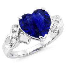 Natural Sapphire Ring 2.50ct - White Gold 14K