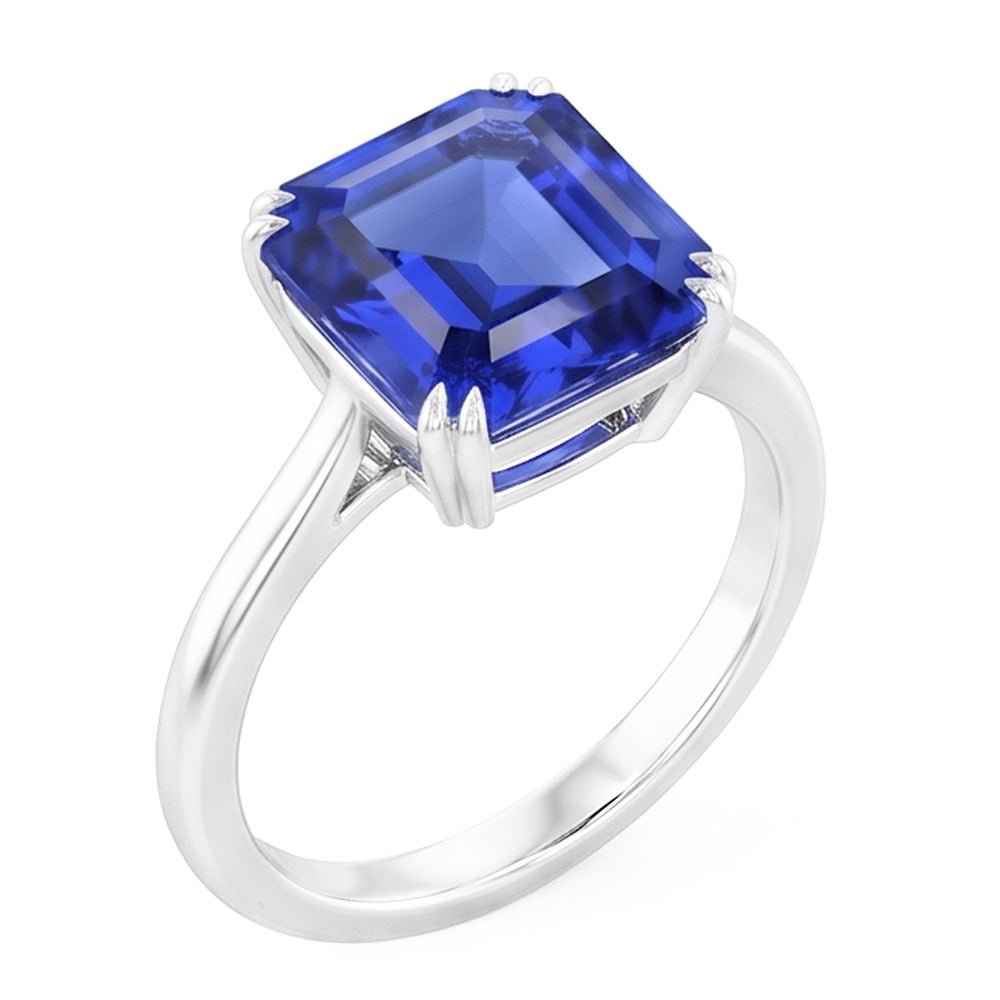 Natural Sapphire Ring 2.50ct - White Gold 14K