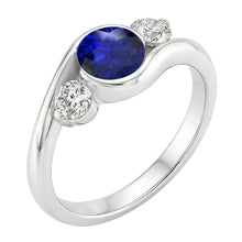 Natural Sapphire Ring 2.50ct - White Gold 14K