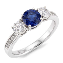 Natural Sapphire Ring 2.50ct - White Gold 14K