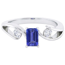 Natural Sapphire Ring 2.50ct - White Gold 14K