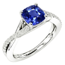 Natural Sapphire Ring 2.50ct - White Gold 14K