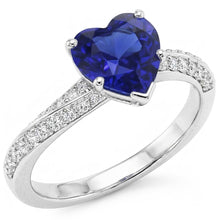 Natural Sapphire Ring 2.50ct - White Gold 14K