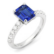 Natural Sapphire Ring 2.50ct - White Gold 14K