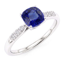 Natural Sapphire Ring 2.50ct - White Gold 14K