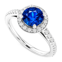 Natural Sapphire Ring 2.50ct - White Gold 14K