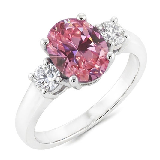 Natural Sapphire Ring 2.50ct - White Gold 14K