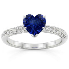 Natural Sapphire Ring 2.50ct - White Gold 14K