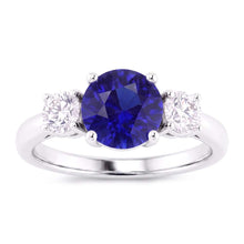 Natural Sapphire Ring 2.50ct - White Gold 14K