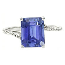 Natural Sapphire Ring 2.50ct - White Gold 14K