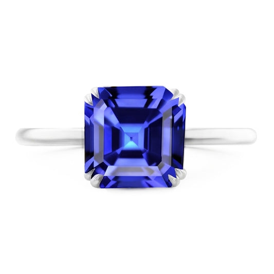 Natural Sapphire Ring 2.50ct - White Gold 14K