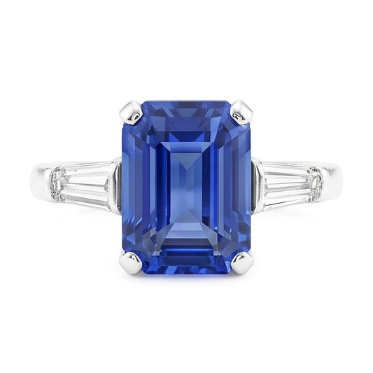Natural Sapphire Ring 2.50ct - White Gold 14K