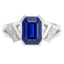 Natural Sapphire Ring 2.50ct - White Gold 14K
