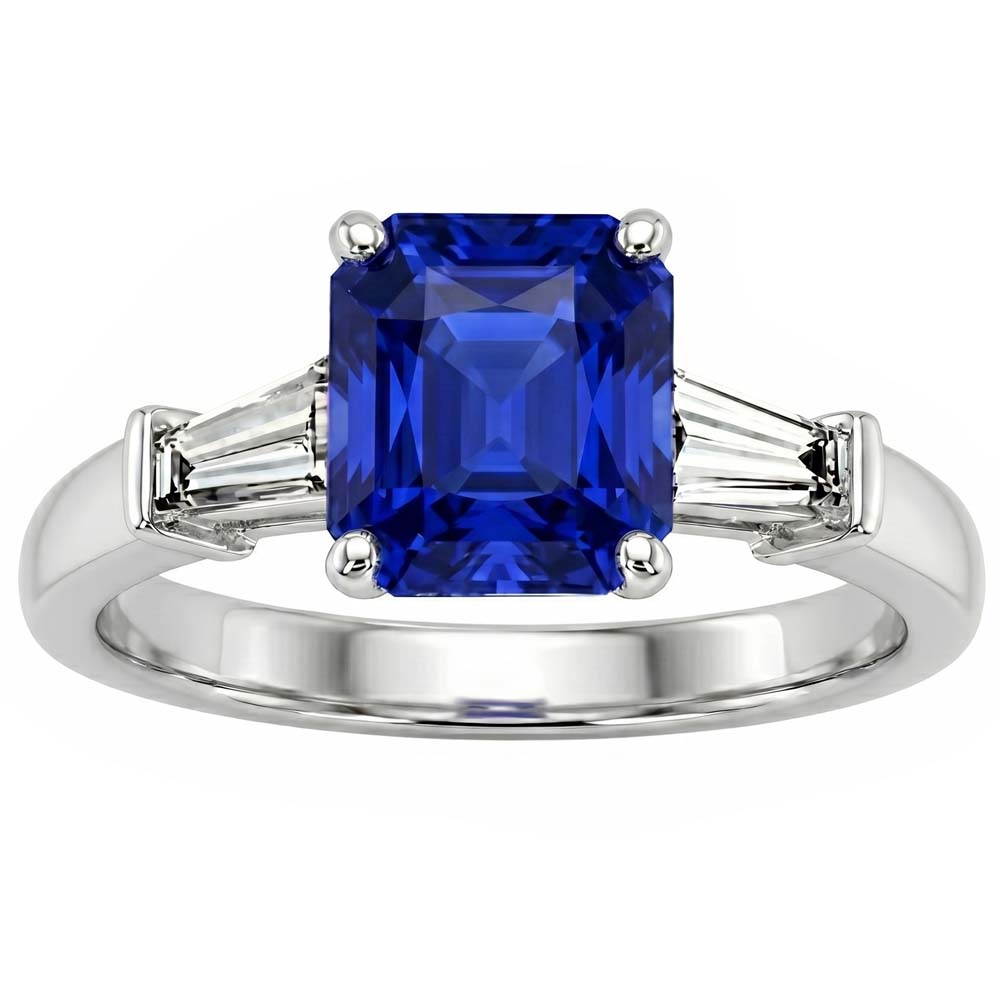 Natural Sapphire Ring 2.50ct - White Gold 14K