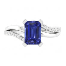 Natural Sapphire Ring 2.50ct - White Gold 14K