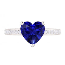 Natural Sapphire Ring 2.50ct - White Gold 14K
