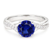Natural Sapphire Ring 2.50ct - White Gold 14K