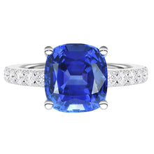 Natural Sapphire Ring 2.50ct - White Gold 14K