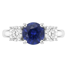 Natural Sapphire Ring 2.50ct - White Gold 14K