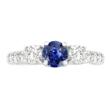 Natural Sapphire Ring 2.50ct - White Gold 14K