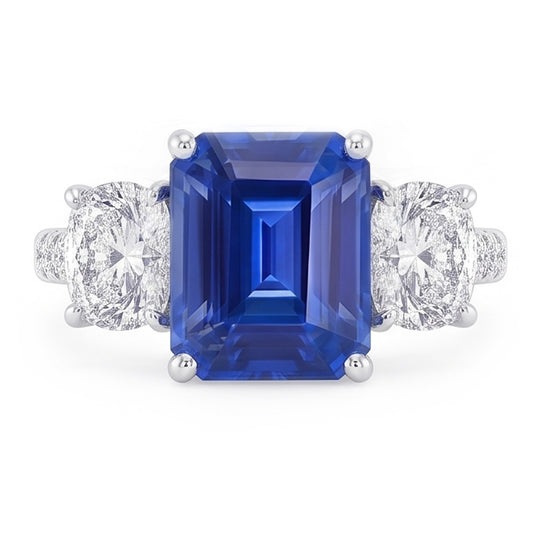 Natural Sapphire Ring 2.50ct - White Gold 14K