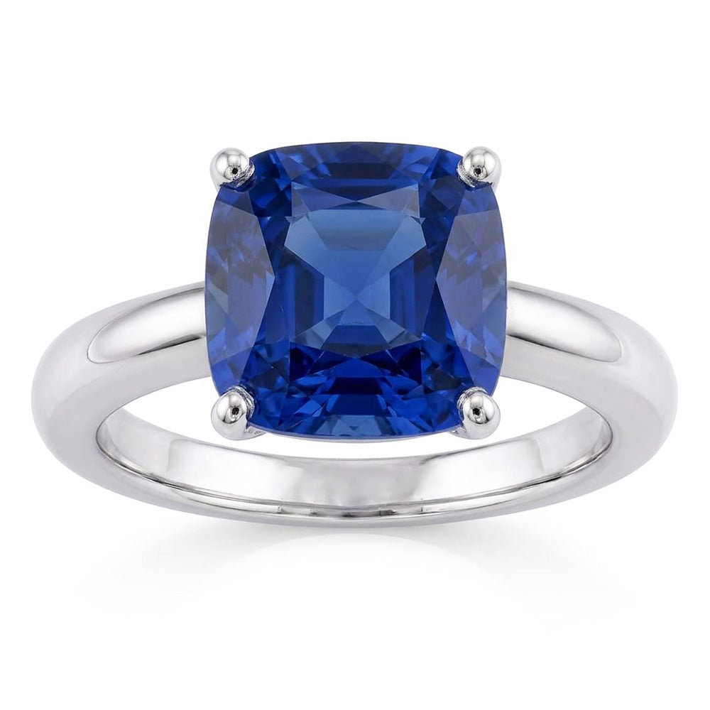 Natural Sapphire Ring 2.50ct - White Gold 14K