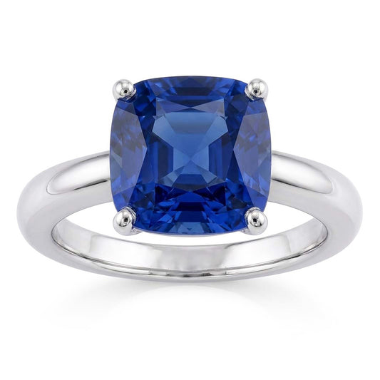 Natural Sapphire Ring 2.50ct - White Gold 14K