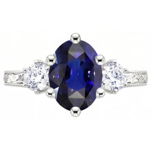 Natural Sapphire Ring 2.50ct - White Gold 14K