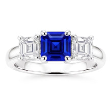 Natural Sapphire Ring 2.50ct - White Gold 14K