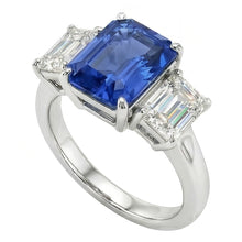 Natural Sapphire Ring 2.50ct - White Gold 14K
