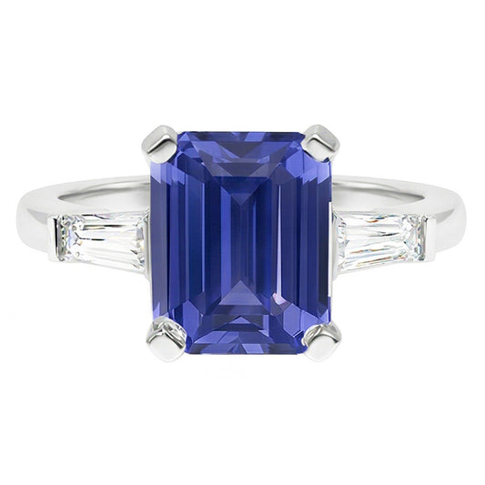 Natural Sapphire Ring 2.50ct - White Gold 14K
