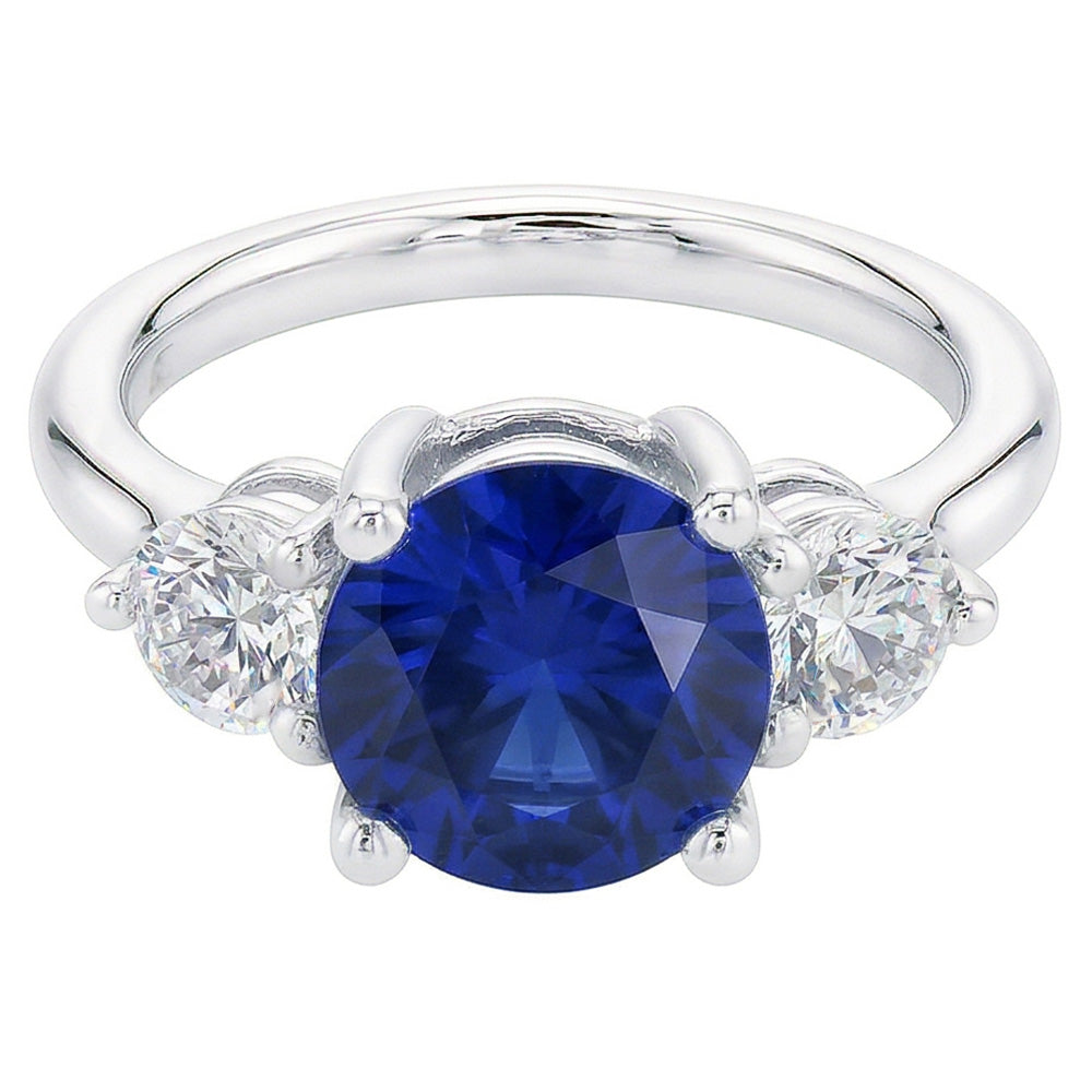 Natural Sapphire Ring 2.50ct - White Gold 14K