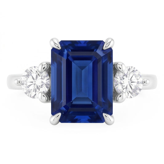 Natural Sapphire Ring 2.50ct - White Gold 14K