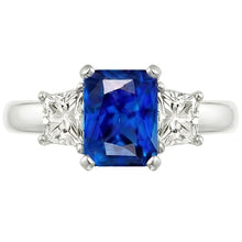 Natural Sapphire Ring 2.50ct - White Gold 14K