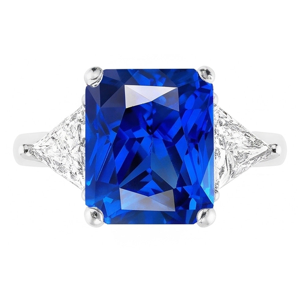 Natural Sapphire Ring 2.50ct - White Gold 14K