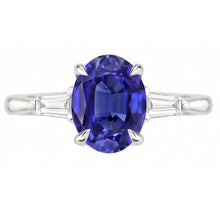Natural Sapphire Ring 2.50ct - White Gold 14K