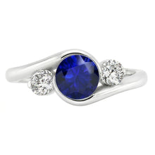 Natural Sapphire Ring 2.50ct - White Gold 14K